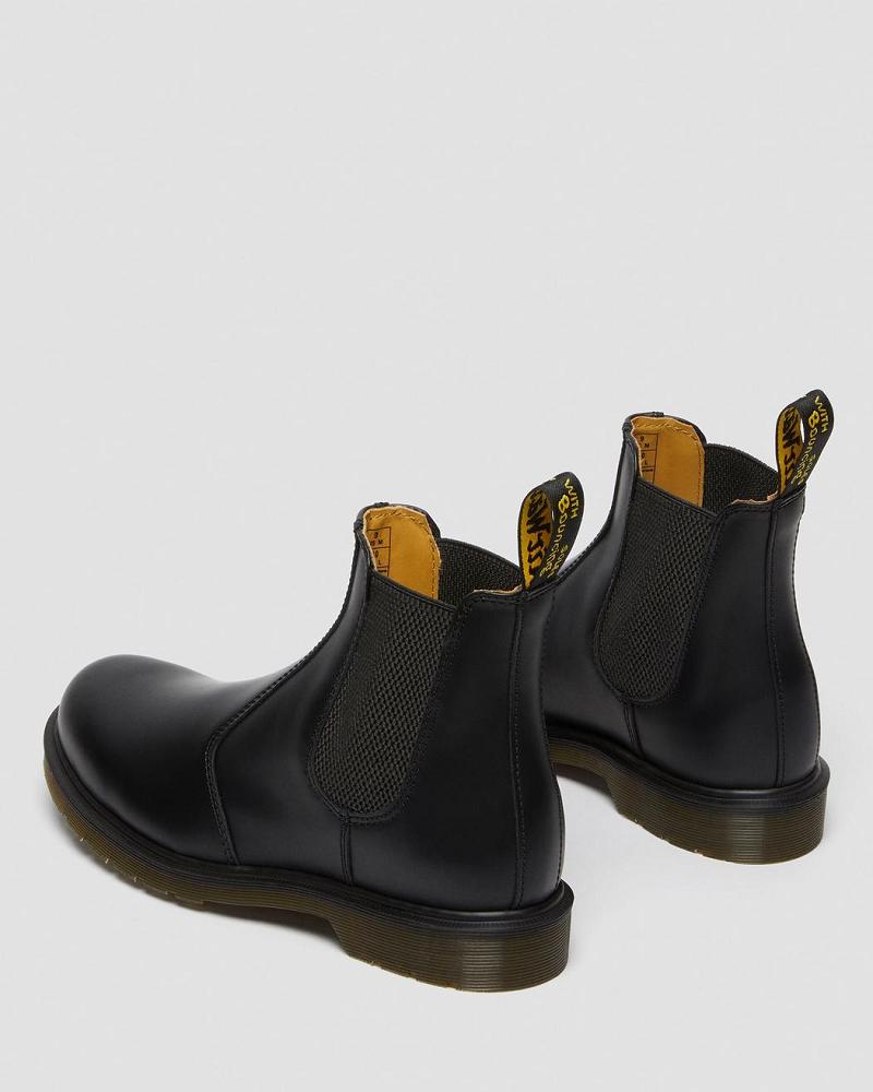 Dr Martens 2976 Smooth Læder Ankelstøvler Herre Sort | DK 426EBC